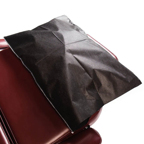 JET BLACK - BLACK DISPOSABLE PILLOW CASES - 20" X 29" (100/BOX)