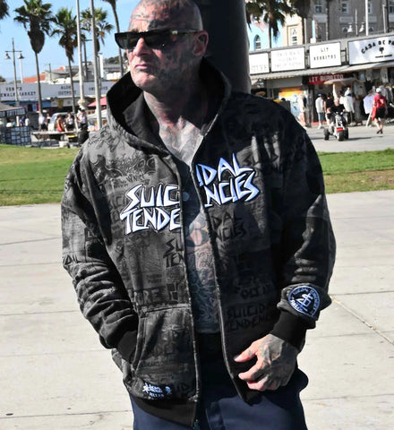 SULLEN X ST POSTED ZIP UP GREY & BLUE
