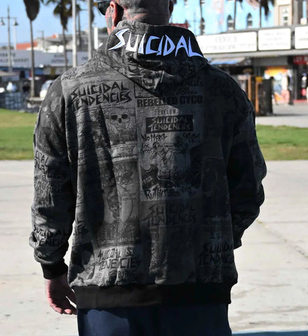SULLEN X ST POSTED ZIP UP GREY & BLUE