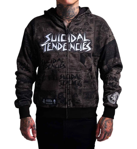 SULLEN X ST POSTED ZIP UP GREY & BLUE