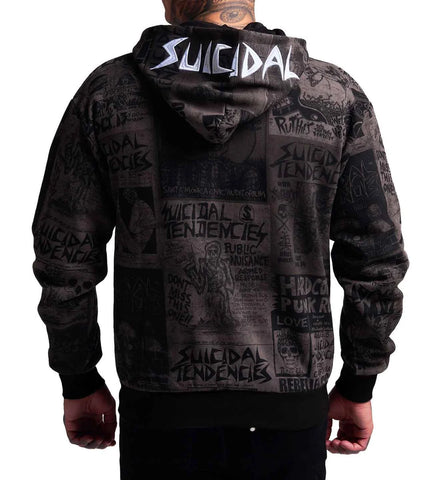 SULLEN X ST POSTED ZIP UP GREY & BLUE
