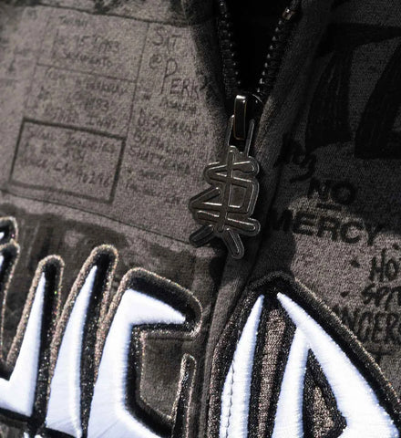 SULLEN X ST POSTED ZIP UP GREY & BLUE