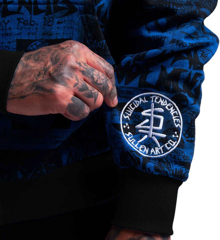 SULLEN X ST POSTED ZIP UP GREY & BLUE