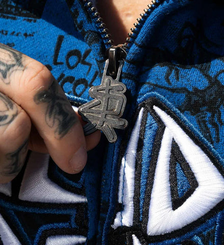 SULLEN X ST POSTED ZIP UP GREY & BLUE
