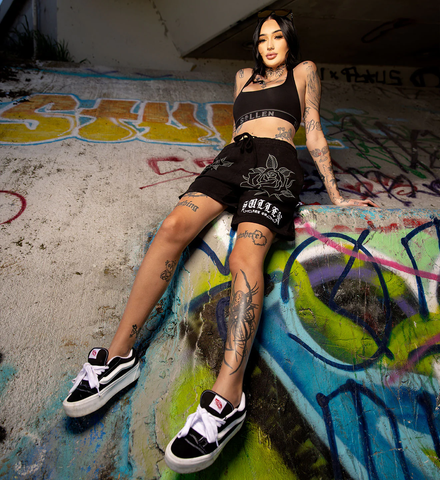 ROSE SWEATSHORTS BLACK