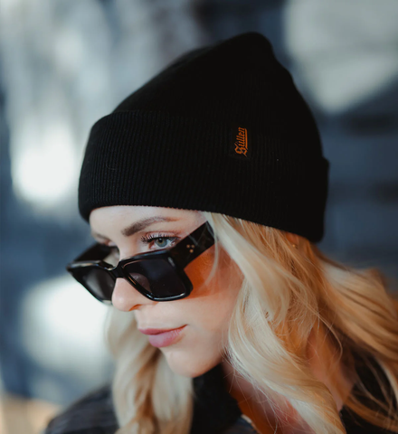 LINCOLN FLAG BEANIE - BLACK