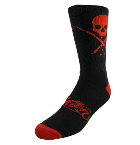 STANDARD SOCKS BLACK/RED