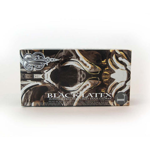 BLACKWORK - BLACK LATEX GLOVES ( PER BOX )